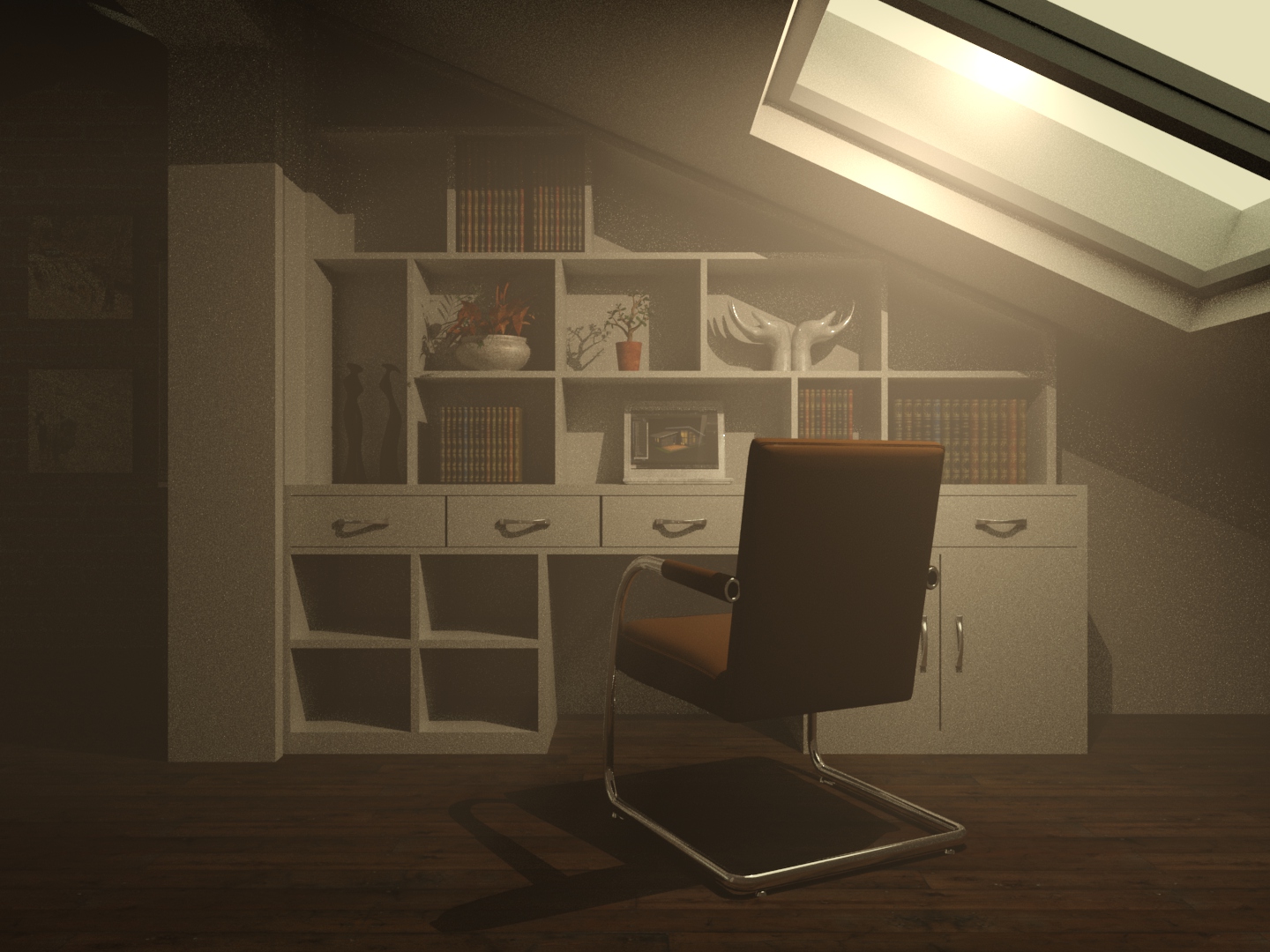 Cozy home office rendering 2